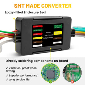 Oyviny 4-pin flat plug connected to trailer ensuring clear light signals