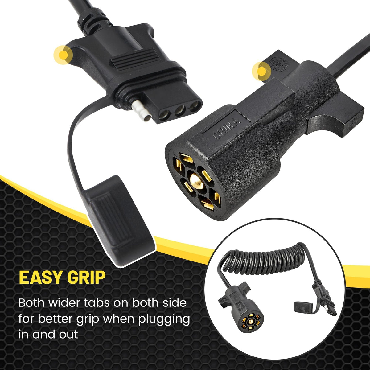 oyviny 4-pin flat plug detail showing secure fit and easy connection