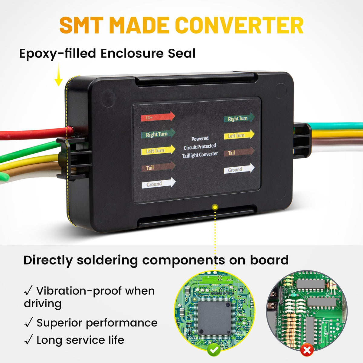 Oyviny 4-pin flat connector closeup for universal trailer compatibility