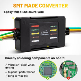 Oyviny 4-pin flat connector closeup for universal trailer compatibility