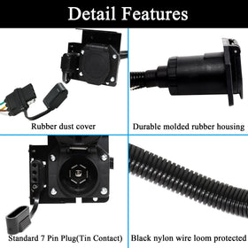 Oyviny close-up of 7-way round socket showing durable contacts for reliable towing