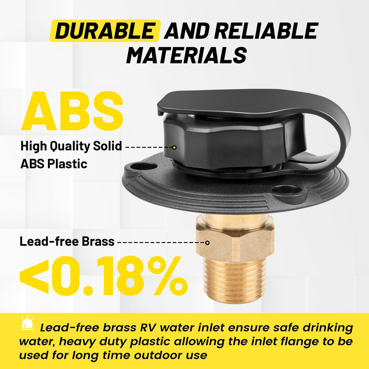 Oyviny built-in check valve cutaway showing backflow protection for potable water