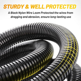 Oyviny harness coiled to show 70‑inch length for flexible routing