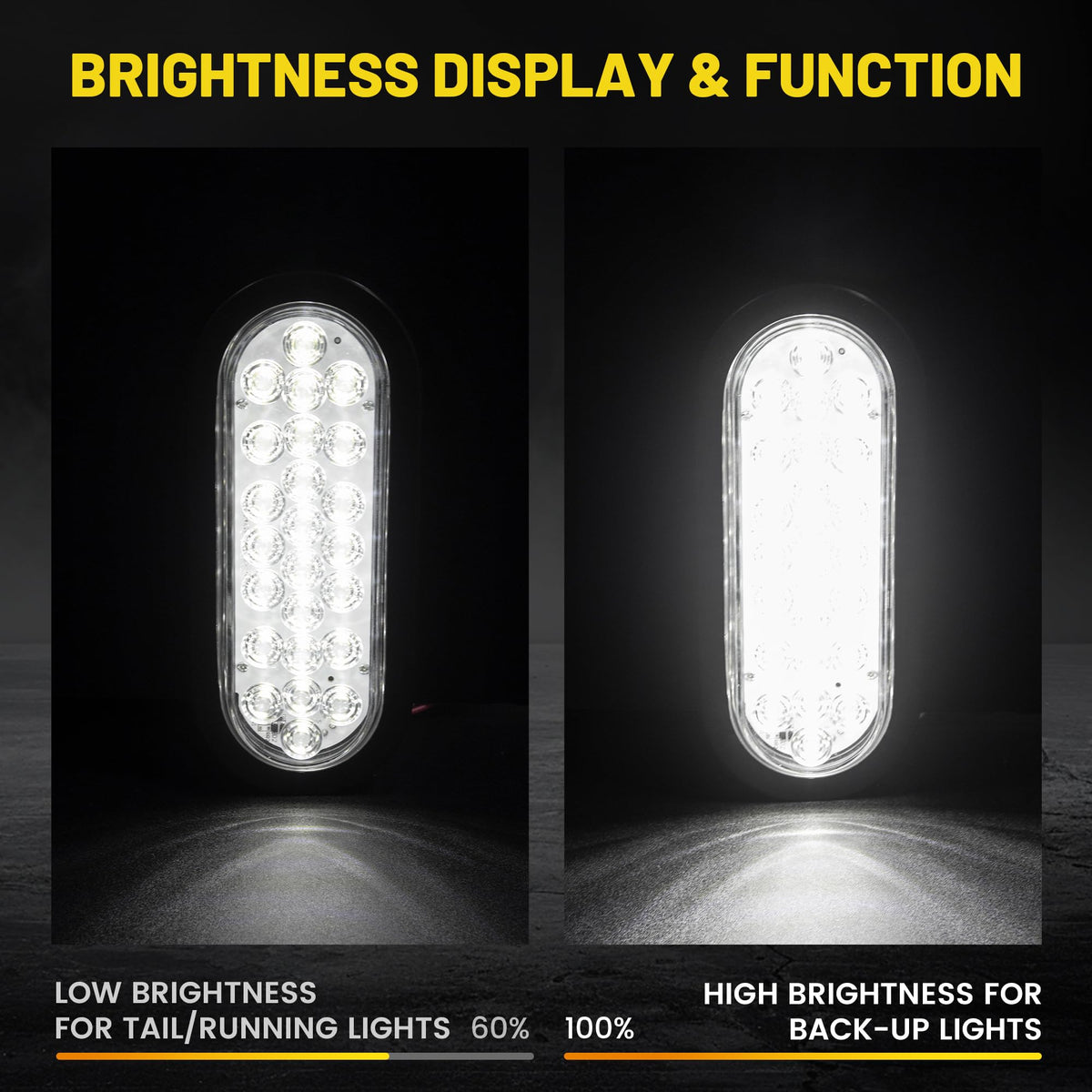 Oyviny closeup of 24 LED diodes showing concentrated light output benefit