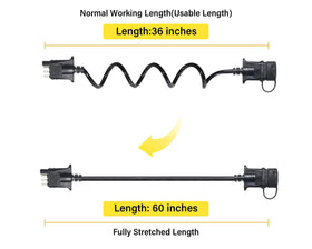 Oyviny coiled cable close-up showing stretchability and tidy storage