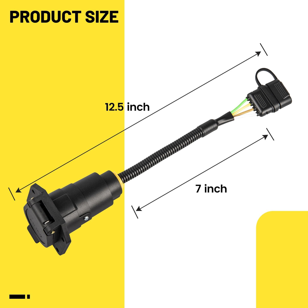 Oyviny connector undercarriage angle showing protected positioning and reduced snagging