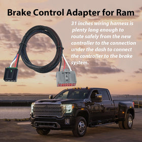 Oyviny connected to brake controller demonstrating tool-free setup
