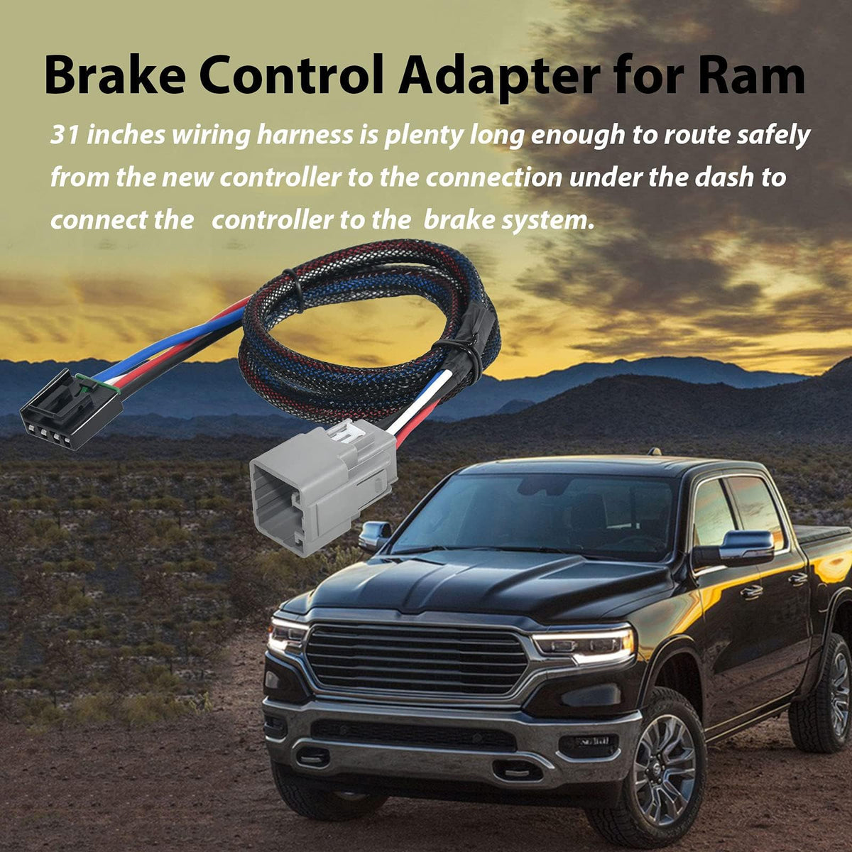 Oyviny connected to a brake controller illustrating compatibility and tidy setup