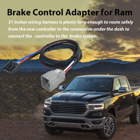 Oyviny connected to a brake controller illustrating compatibility and tidy setup