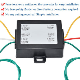 oyviny converter wiring closeup with color-coded leads for faster correct connections