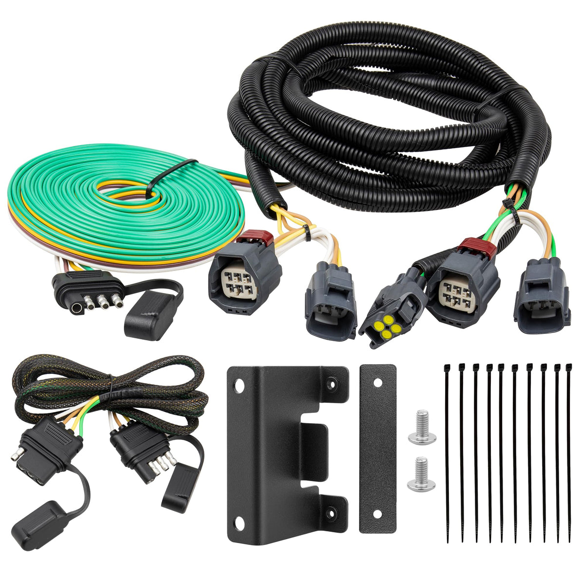 Oyviny front connector view showing 4-pin plug and secure mounting benefit