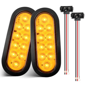 Oyviny front view amber oval lights showing lens and shape for clearer signaling
