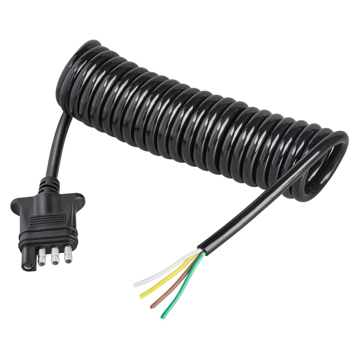 oyviny front view 4-way flat plug showing durable connector for reliable towing