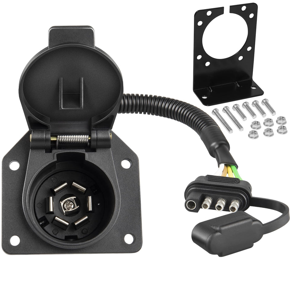 Oyviny front view adapter mounted showing sturdy housing and easy plug access