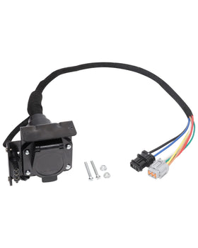 Oyviny front view of harness and connectors showing durable finish and fit