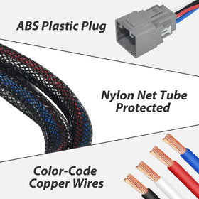 Oyviny full 31-inch harness laid out to show flexible routing and easy placement