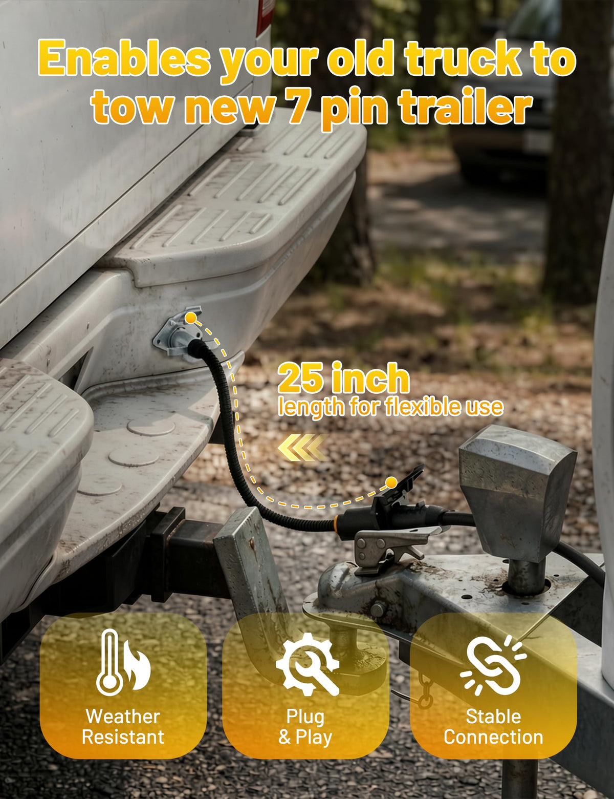 Oyviny installed in vehicle socket demonstrating plug-and-play towing readiness