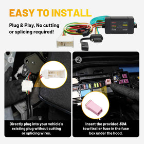 Oyviny harness installed in Honda Pilot socket for instant plug-and-play convenience