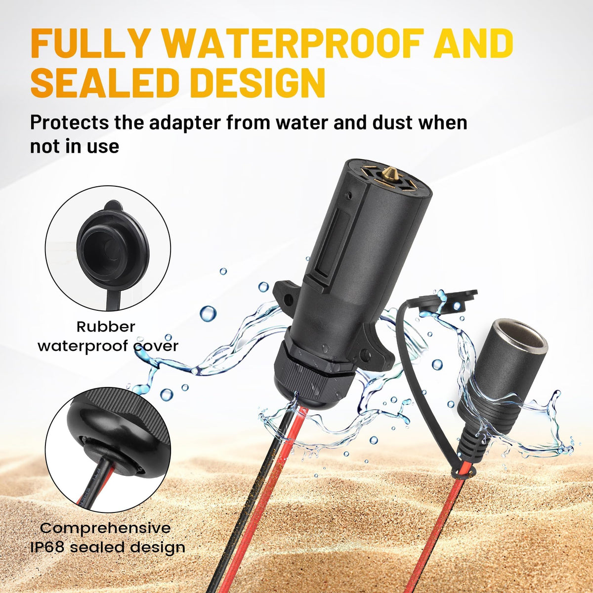Oyviny adapter installed on truck rear providing convenient power