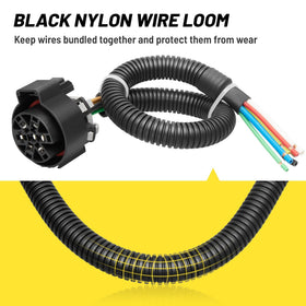 Oyviny harness installed behind vehicle bumper enabling reliable trailer connection