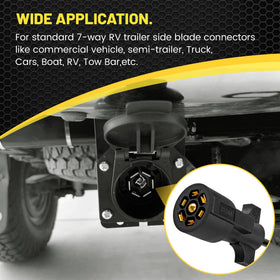 Oyviny lifestyle shot towing trailer at campsite highlighting reliable lighting transfer