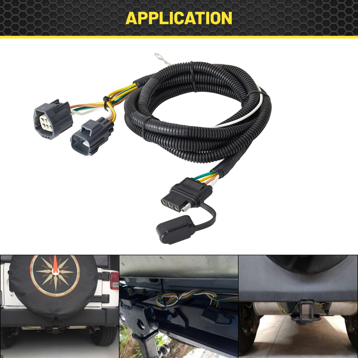 Oyviny in a lifestyle towing scene enhancing trailer light visibility