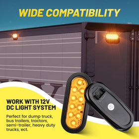 Oyviny illuminated at night showing amber brake and turn visibility improvement