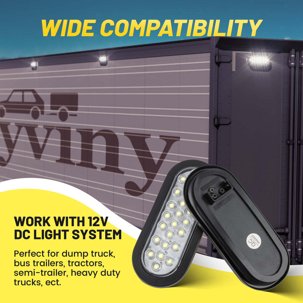 Oyviny nighttime reverse illumination showing bright coverage for safer backing benefit