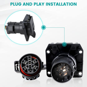 Oyviny OEM plug connected under truck showing plug-and-play installation benefit
