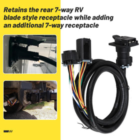 Oyviny 7-way plug mounted in truck bed for simple trailer hookup