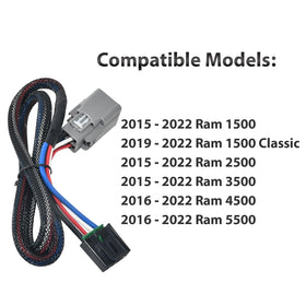 Oyviny harness plugged into Ram under-dash port for quick plug-and-play installation