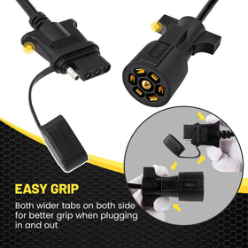 Oyviny side profile of plugged connections showing solid brass terminals for conductivity