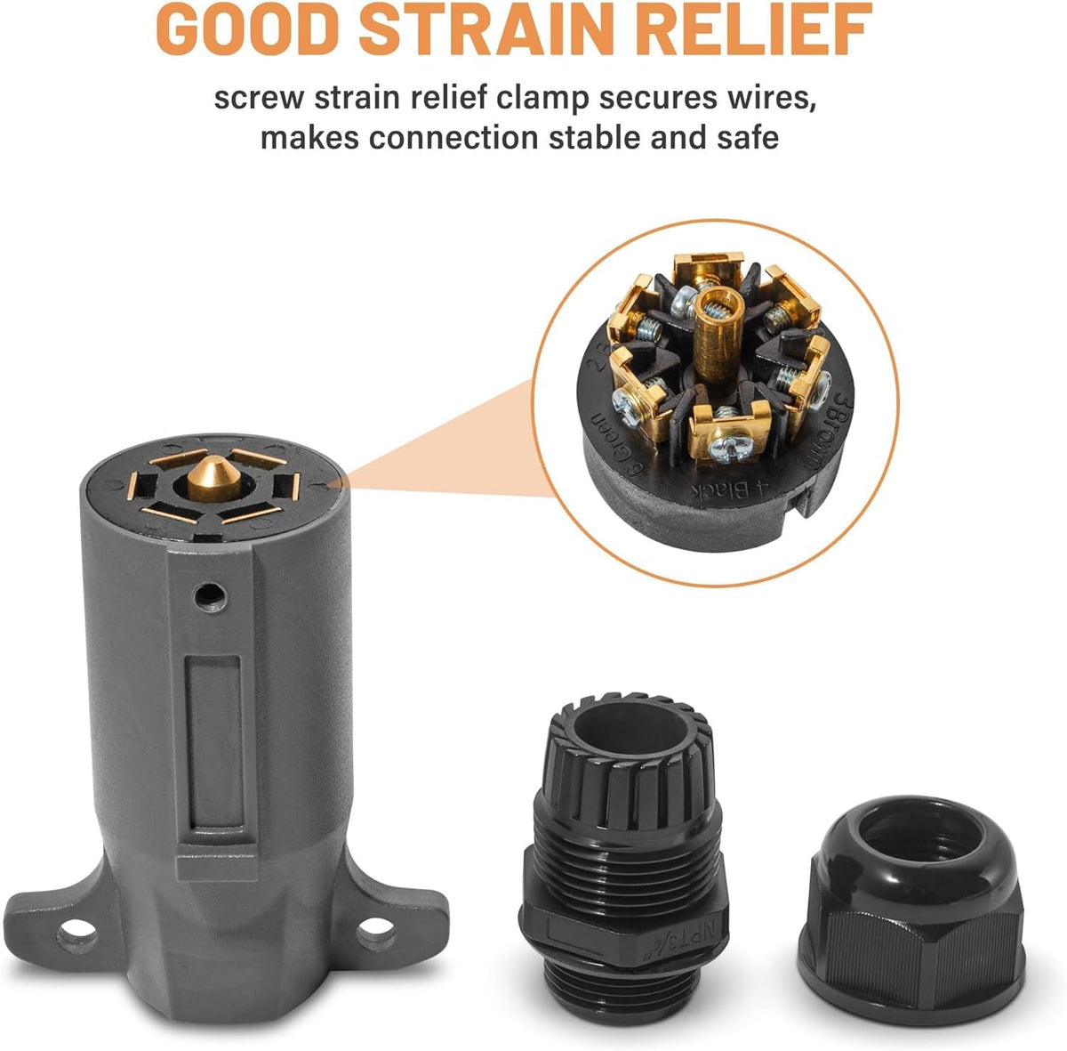 Oyviny plug next to hand for size comparison showing compact, easy-to-handle design