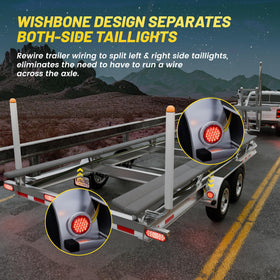Oyviny Y-harness split close-up highlighting easier taillight wiring