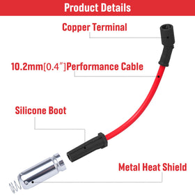 Ozikutech spark plug boot and terminal detail ensuring secure electrical connection