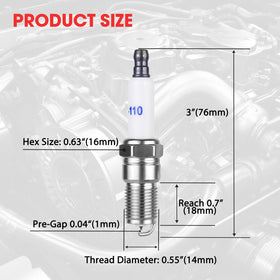 Ozikutech spark plug in hand for scale with easy-install benefit