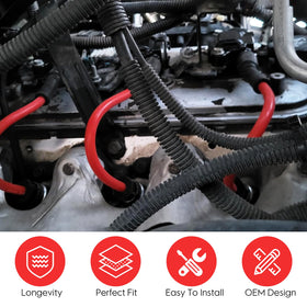 Ozikutech wires installed under hood demonstrating neat routing and compatibility