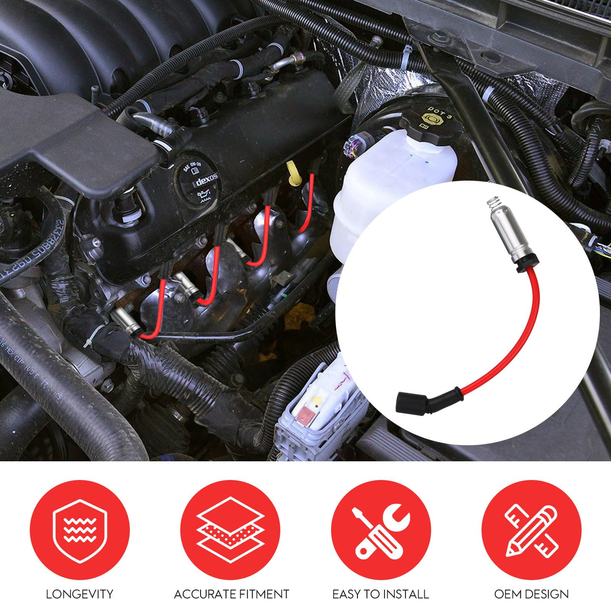 Ozikutech complete kit laid out to display plugs and wires for fast, correct installation
