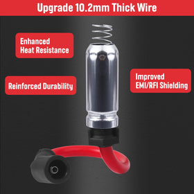 Ozikutech iridium spark plug tip close-up, durable long-life electrode