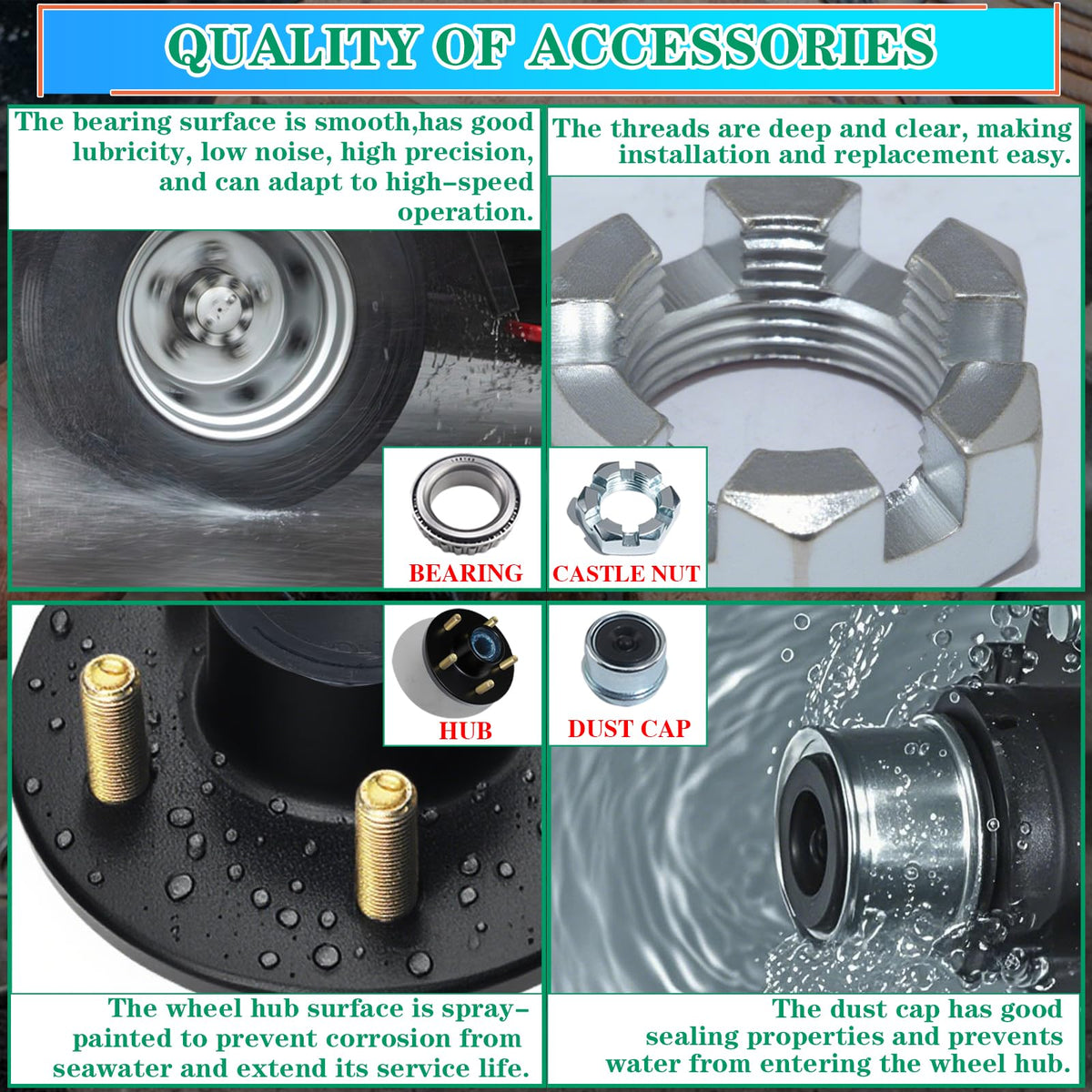 OZISENS hub with dust cap installed demonstrating finished corrosion protection