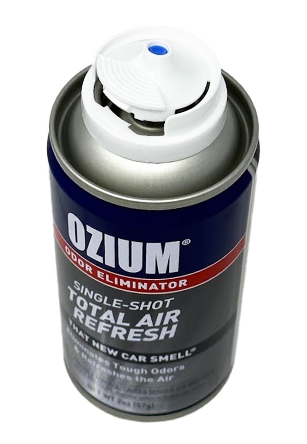 Ozium fogger deployed inside car illustrating fast odor removal benefit