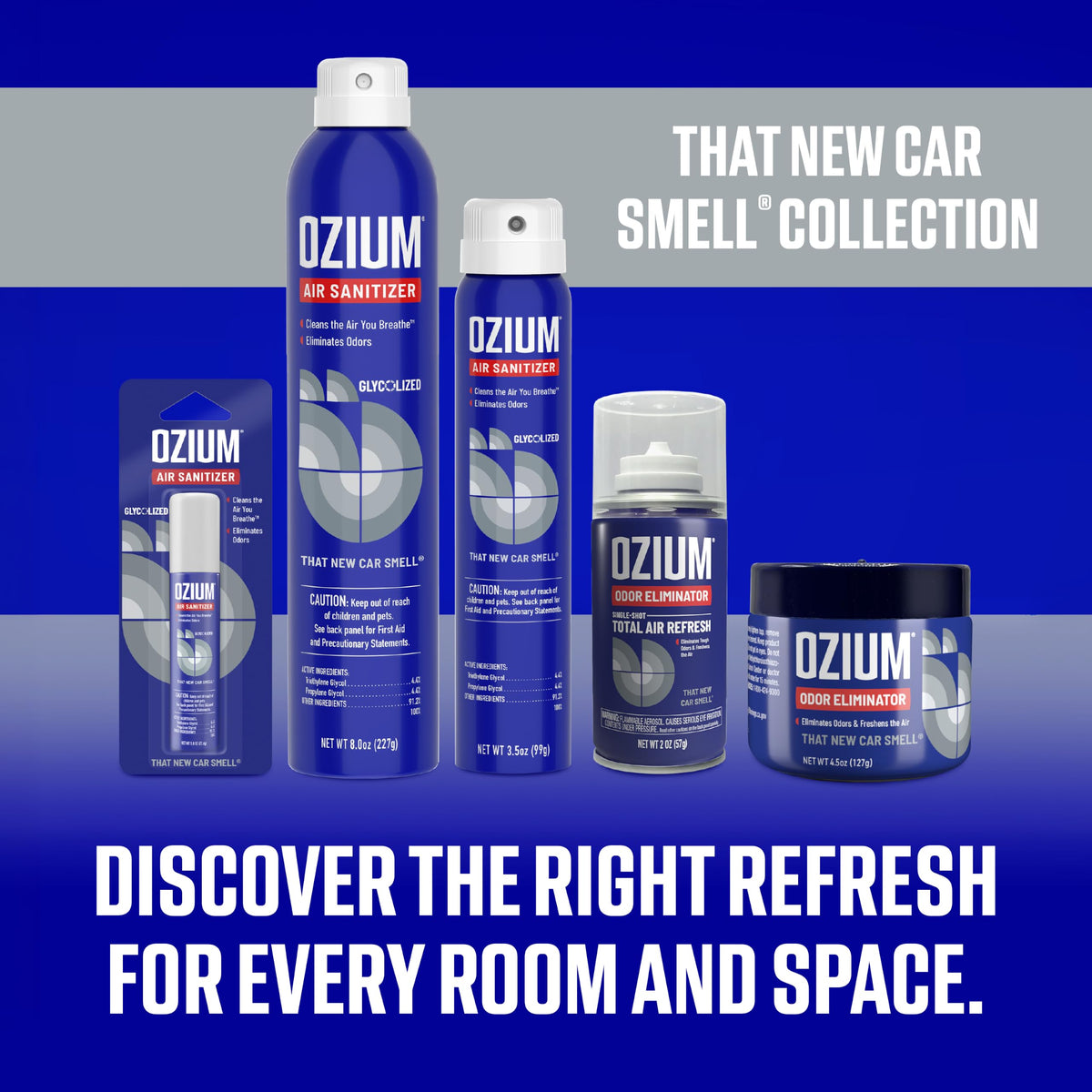 Ozium aerosol cloud texture close-up indicating fine mist for thorough penetration