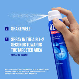 ozium fine mist cloud close-up illustrating effective airborne odor neutralization