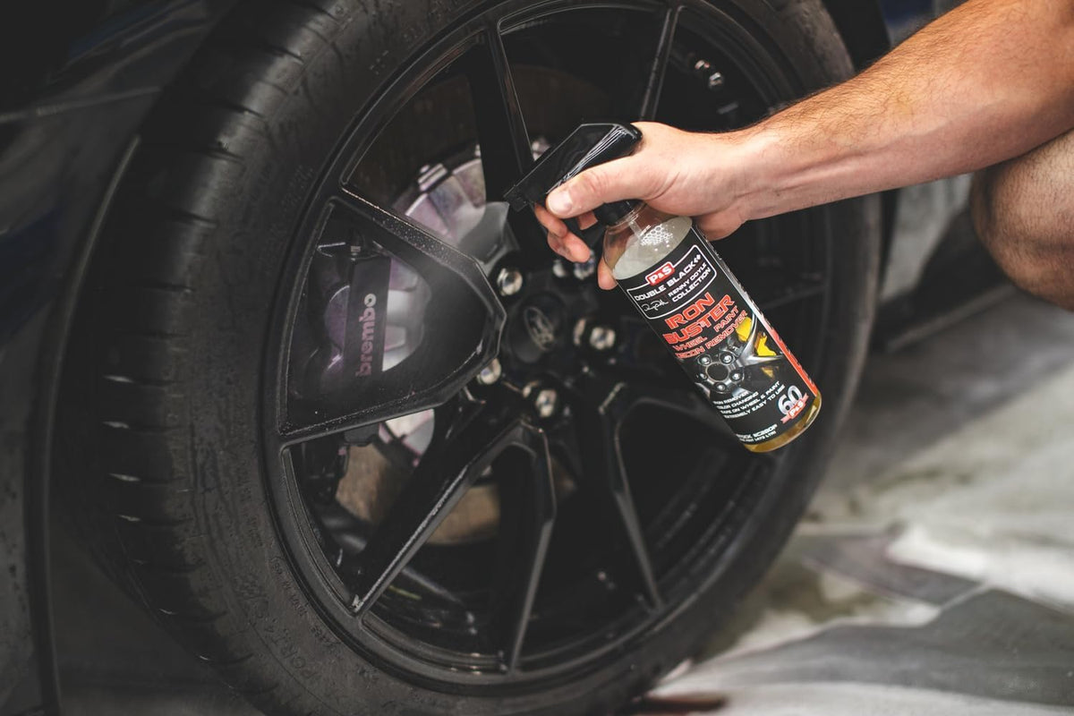 P & S spray action on wheel with fast-reacting fallout removal benefit