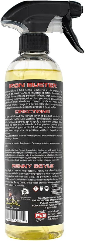 P & S bottle in garage setting for professional detailing convenience