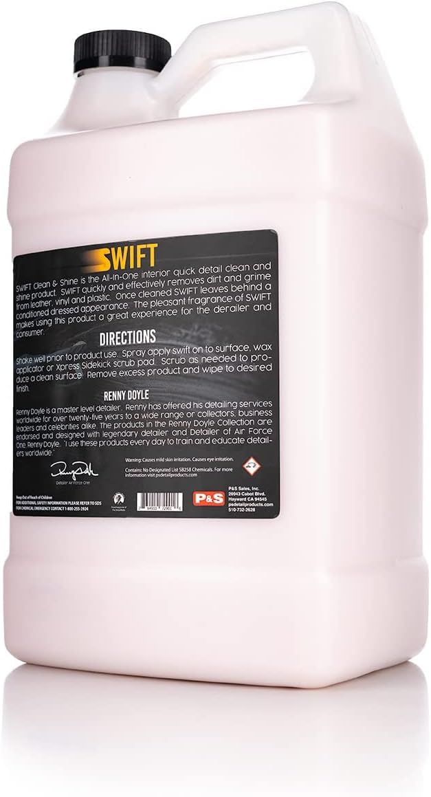 P & S PROFESSIONAL DETAIL PRODUCTS close-up spray neck and label for easy application