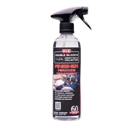 P&S Finisher front label showing product and clear usage benefit