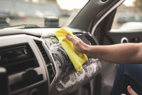 P & S Xpress Interior Cleaner wiped with microfiber delivering no-residue finish