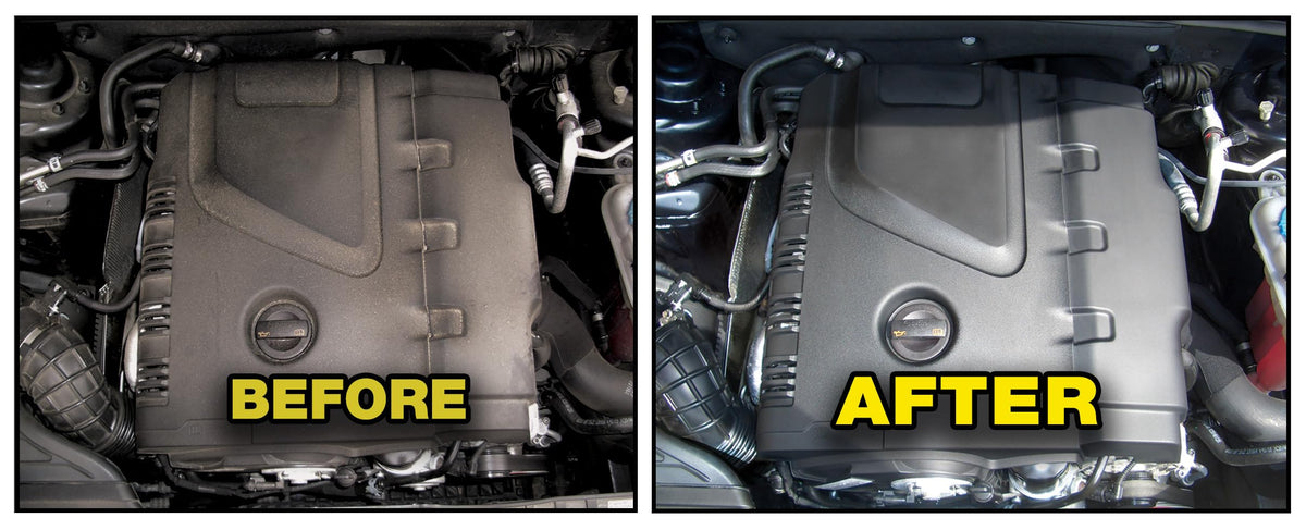 P21S 13001B sprayer in use on car engine bay highlighting powerful degreasing and fast soil lift