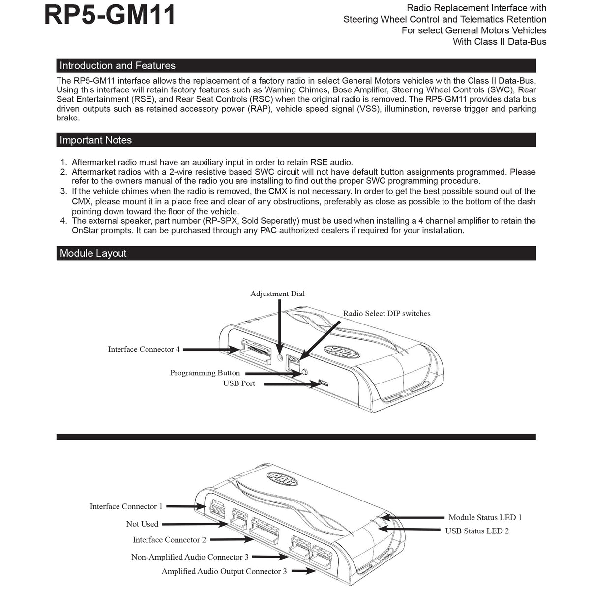 PAC interface connected to aftermarket head unit showing retained controls